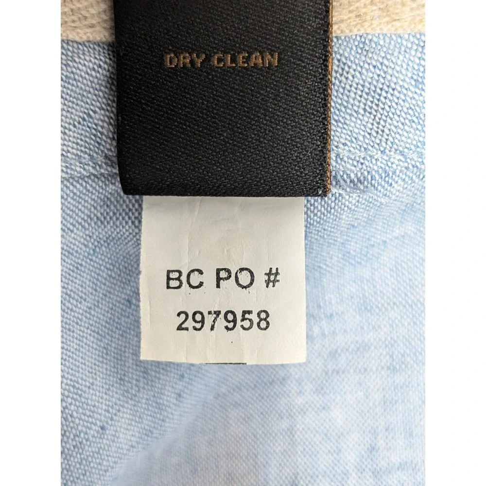 Jos. A. Bank RESERVE Mens Pants Blue 38x32 Linen Blend Relaxed Cotton Drawstring